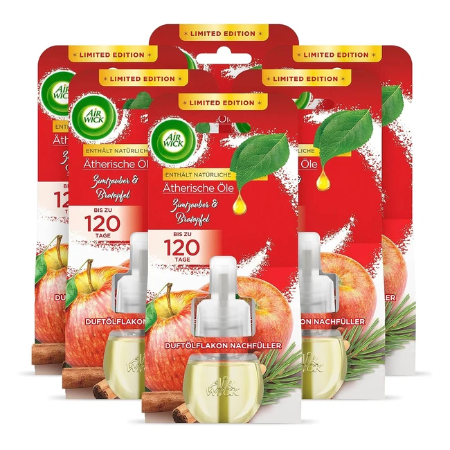Air Wick Duftl Flaschen-Nachfllung Zimt  gebackener Apfel 6er Pack