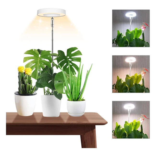 Wiaxulay Grow Lights for Indoor Plants - Full Spectrum Plant Grow Lights with Automatic Timer - Height Adjustable - 10 Dimmable Levels