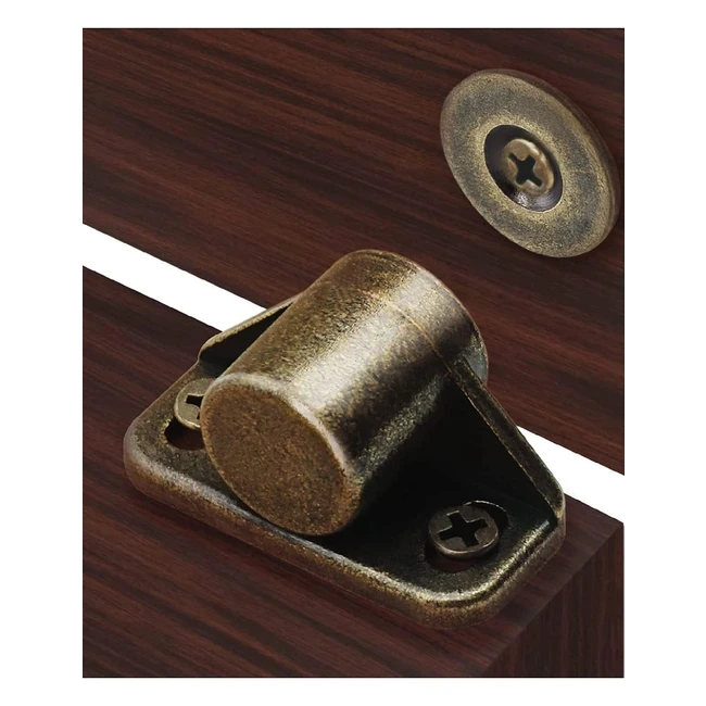 Sunivaca Magnetic Door Catch 4 Pack - Strong Cabinet Door Magnets - Bronze - Hea