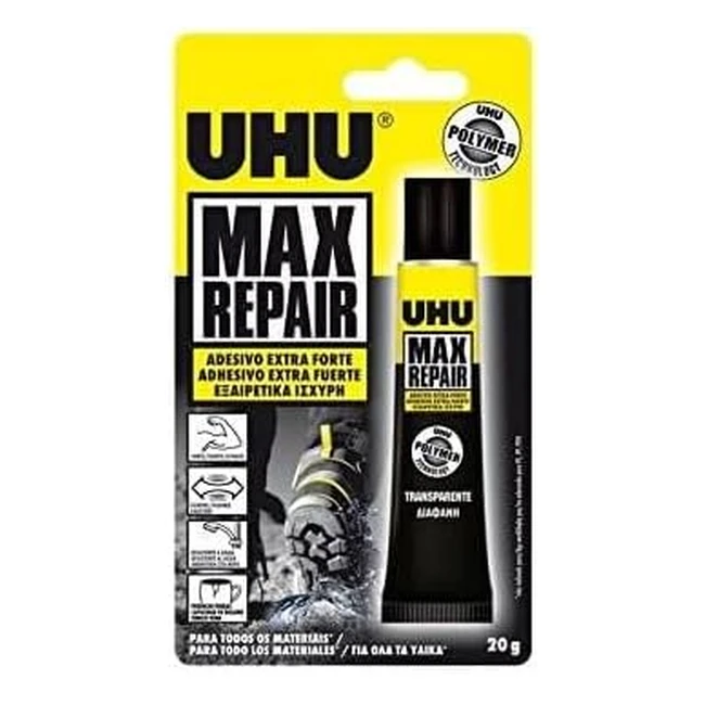 ¡Pegamento UHU Max Repair Fuerte 20g! ¡Repara todo! #PegamentoFuerte #ReparaciónUniversal #UHU