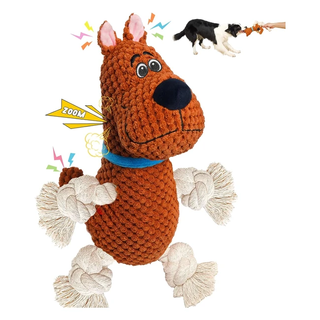 lifefav Dog Toys - Plush Toy for Boredom - Large Breed - Fun Squeaky - Reference
