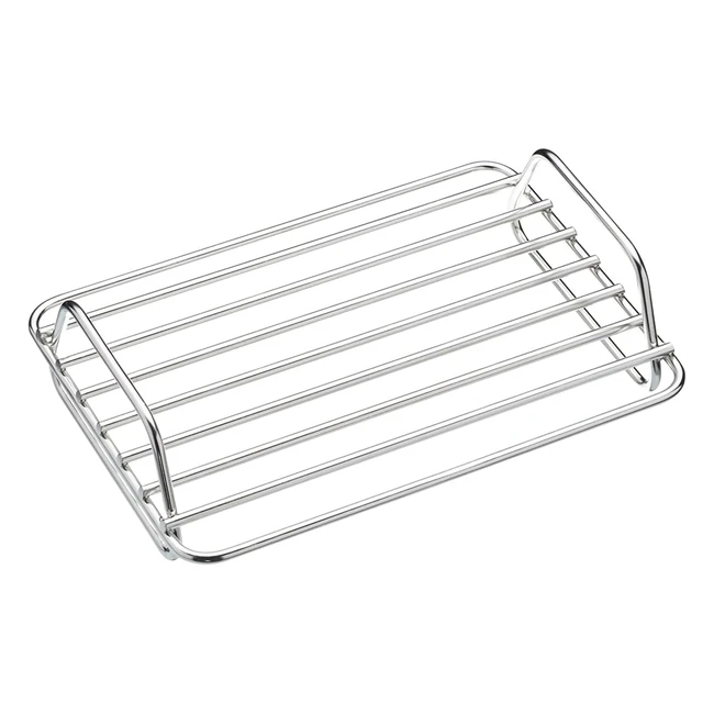 MasterClass Small Stainless Steel Roasting Rack - 23x16.5cm - Heavy Duty - Oven Safe - Rust Resistant