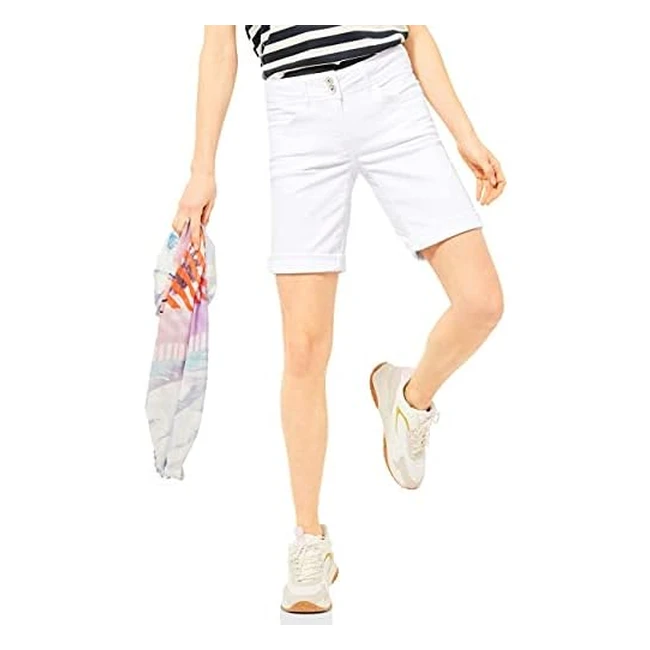CECIL Damen Scarlett Shorts, Loose Fit, Middle Waist, Alternative zur klassischen weißen Jeans