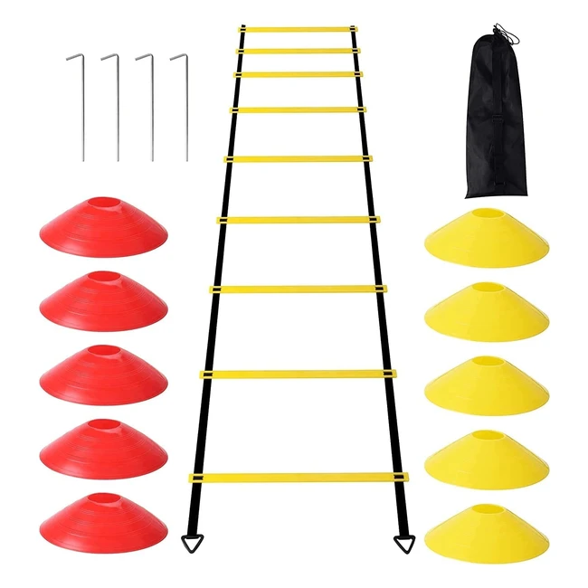 YSBER Agility Ladder Set 6m12 Heavy Plastic  Football Training Equipment