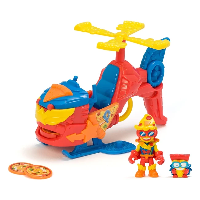 Superthings Pizzacopter - Pizza Disc Launcher - Includes Exclusive Kazoom Kid and Superthing