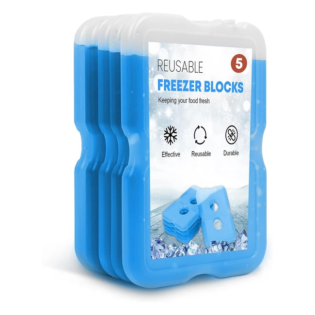 Slim Longlasting Reusable Ice Pack Freezer Blocks for Coolers - Original Cool Pa