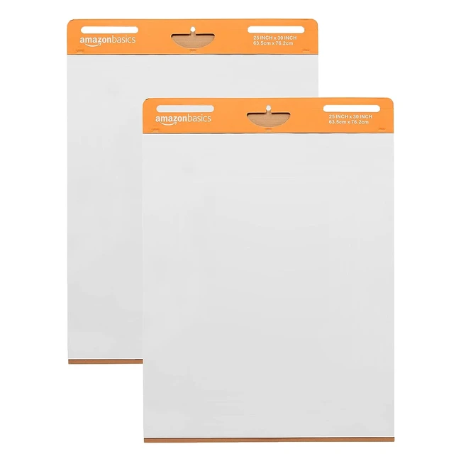 Amazon Basics Sticky Easel Pad 635x762cm 60 Sheets - 2 Pack - White
