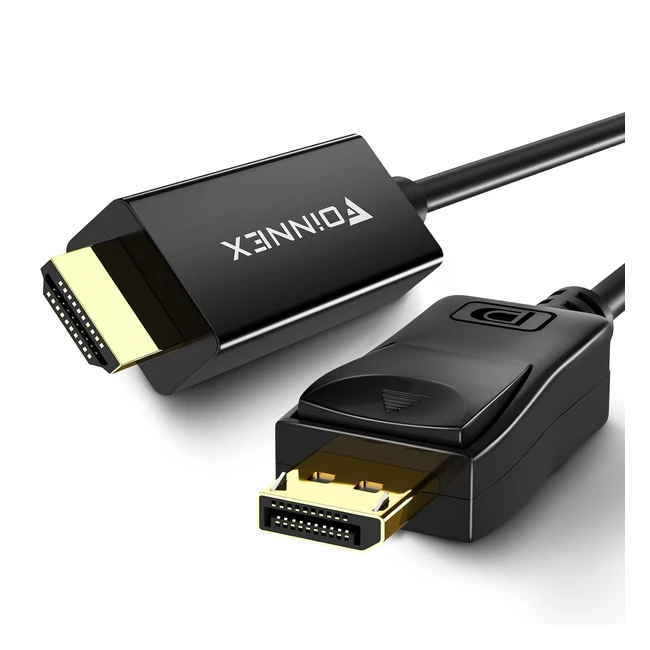 Cable DisplayPort a HDMI 2m - Convierte DP a HDMI - 1080p60Hz - Audio Digital - 