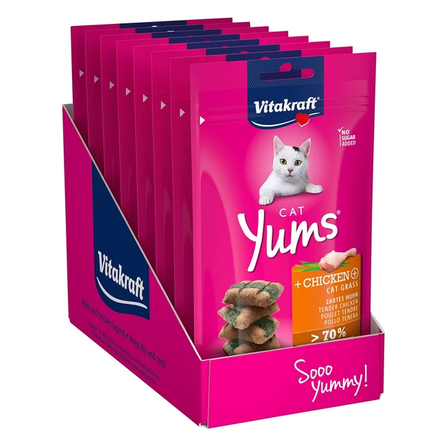 Vitakraft Cat Yums - Snack per gatti, confezione da 9 pezzi