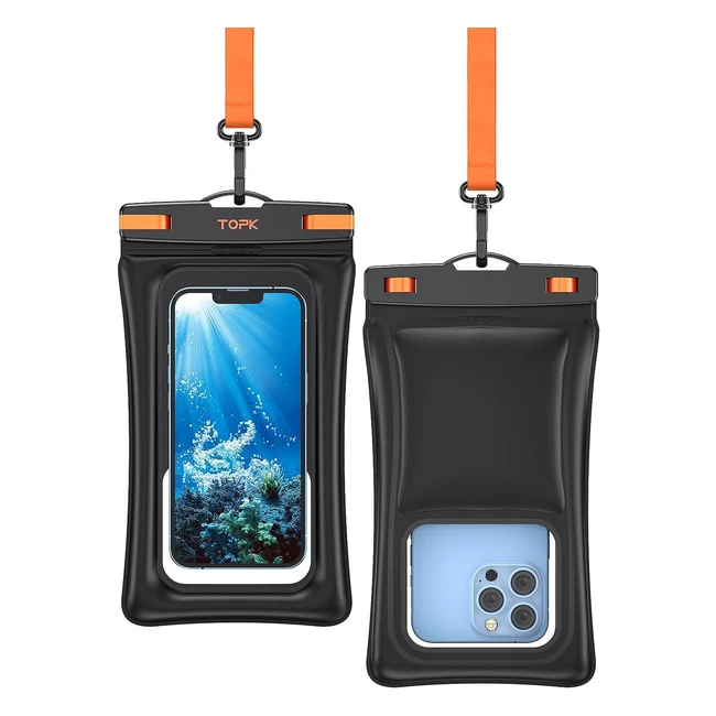 Topk Waterproof Phone Pouch - Universal IPX8 Waterproof Case for Swimming - iPho