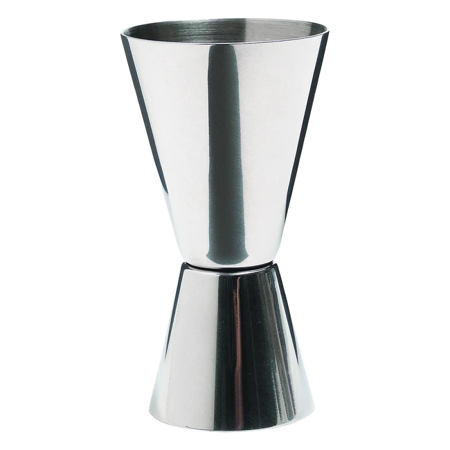 BarCraft Cocktail Jigger - Stainless Steel Dual Spirit Measure Cup - 25ml50ml