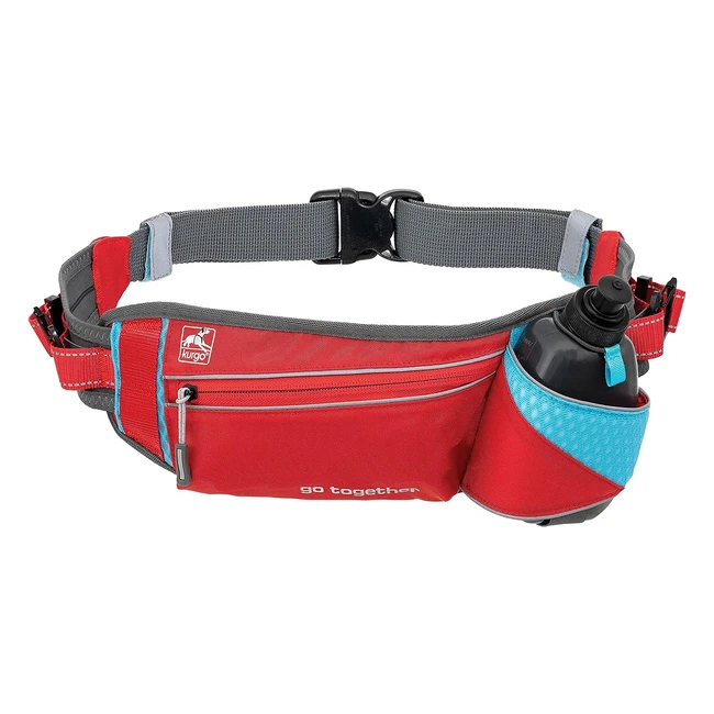 Kurgo Handsfree Dog Running Belt - Reflective, Adjustable - Includes Water Bottle - Run with Ease