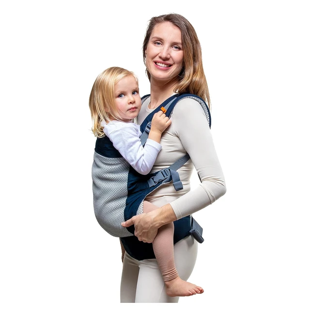Porte-enfant Beco Toddler avec assise extra-large - Léger et respirant - Pour enfants de 9 à 27 kg - Bleu Marine