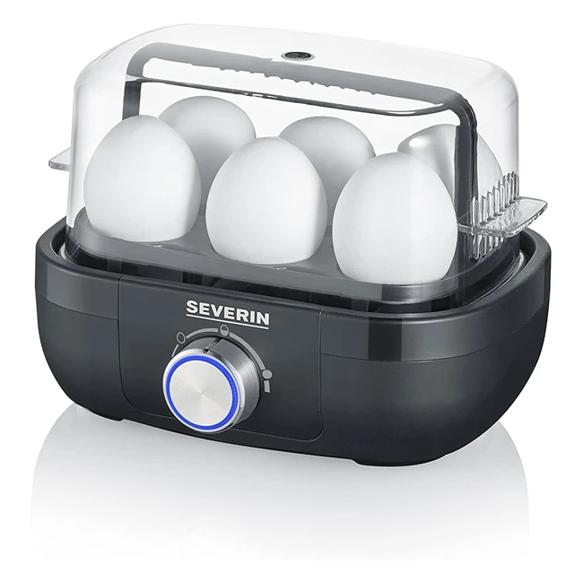 Severin Cuecehuevos 420W - Capacidad 6 Huevos - 100 Libre de BPA - Negro
