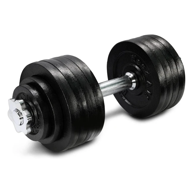 Yes4All Solid Dumbbell Bar & Connector Bar - Spinlock Handle - 40cm Length - Key Features: Secure Grip, Easy Weight Plate Changes