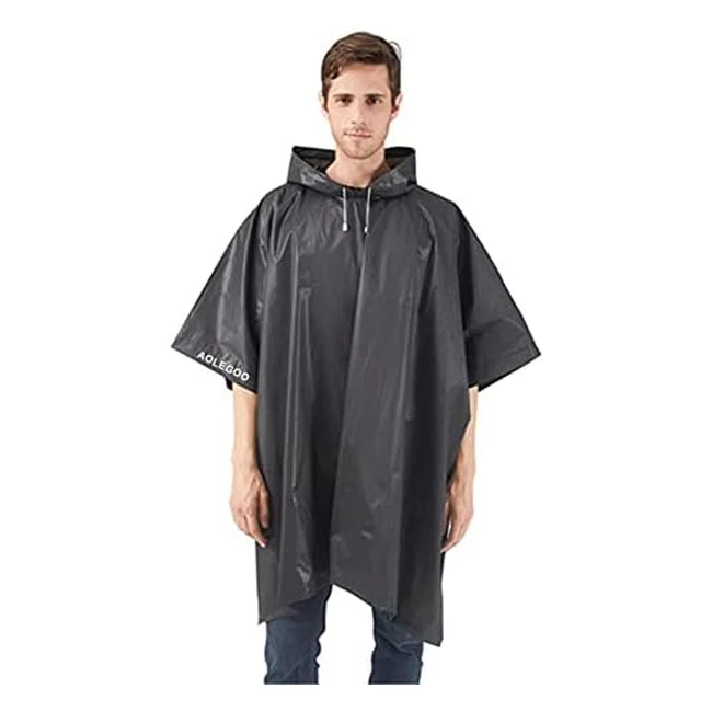 Aolegoo 2 Pack of Rain Ponchos - Waterproof and Reusable - Ideal for Camping, Hiking, and Travel