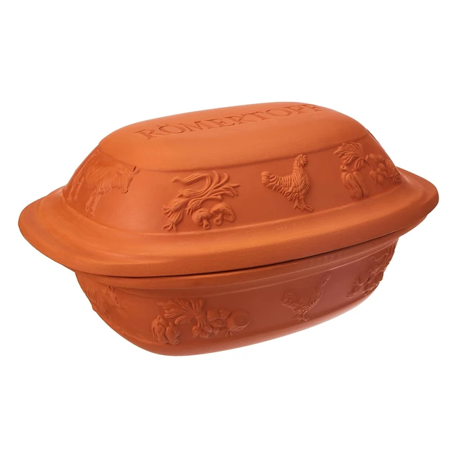 Cocotte Rustico Nonlas en Cramique Terracotta 3L - Sans Graisse Pauvre en Cal