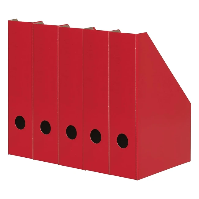 Landre Magazinordner A4 7 cm breit rot 5er Pack - Organisieren Sie Ihre Dokument