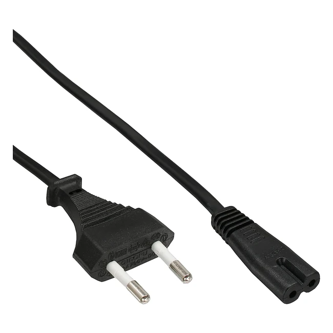Cable de Red Negro 10m - Conector Macho - Referencia IEC 320 EN 60320 C7