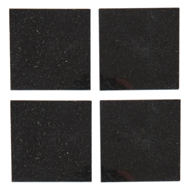 KitchenCraft Creative Tops Coasters Set of 4 - Pure Granite Coasters for Drinks 