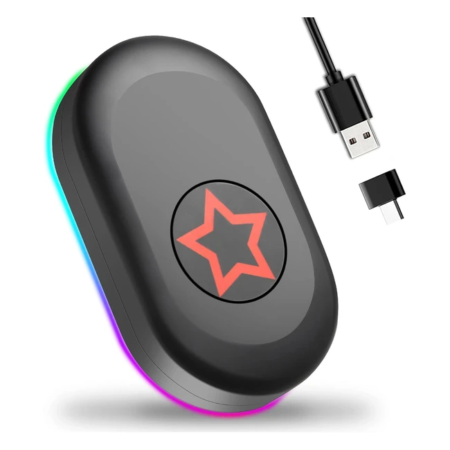 Chokmax Mouse Jiggler - Undetectable Mouse Mover with RGB Lights - Keep Computer Awake