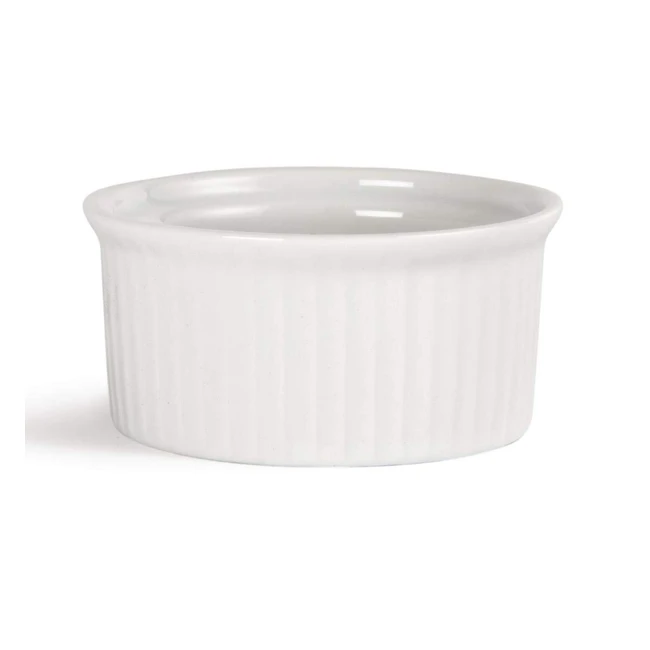Olympia Whiteware Ramekins 70mm Porcelain Dishes - Set of 12 - Restaurant Quality
