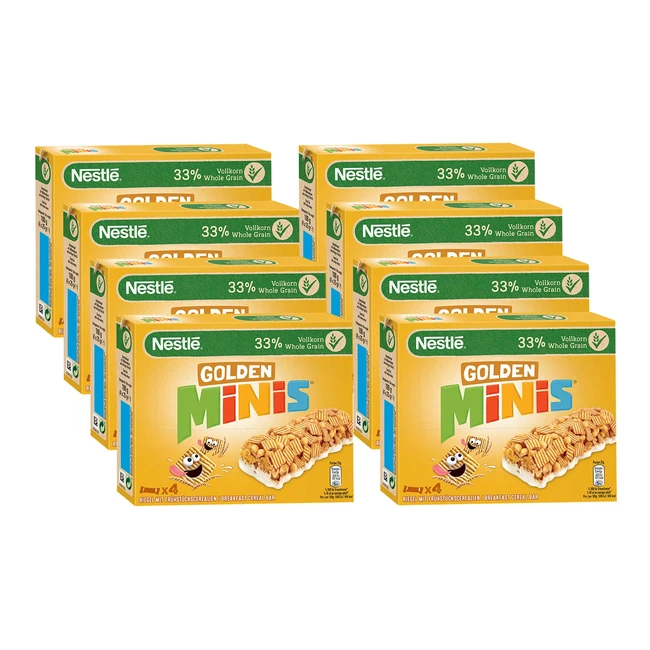 Nestlé Golden Minis Cerealien Riegel, 8er Pack, 4 x 25g - Feiner Butterkeksgeschmack