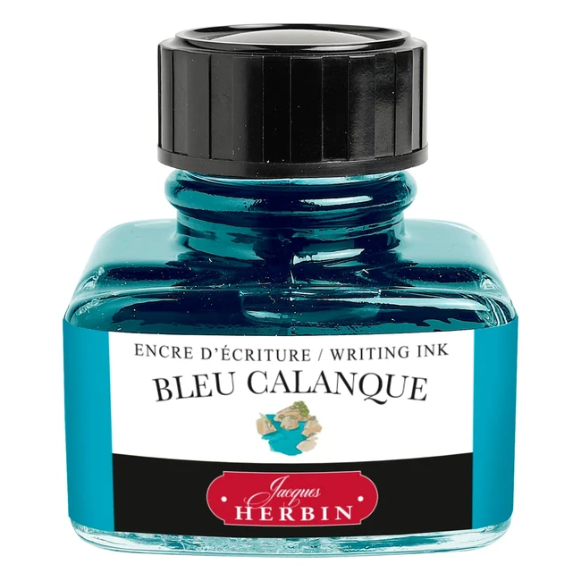 Jacques Herbin Ref 13014T Ink for Fountain Pens Rollerball Pens Blue Calanque Cr