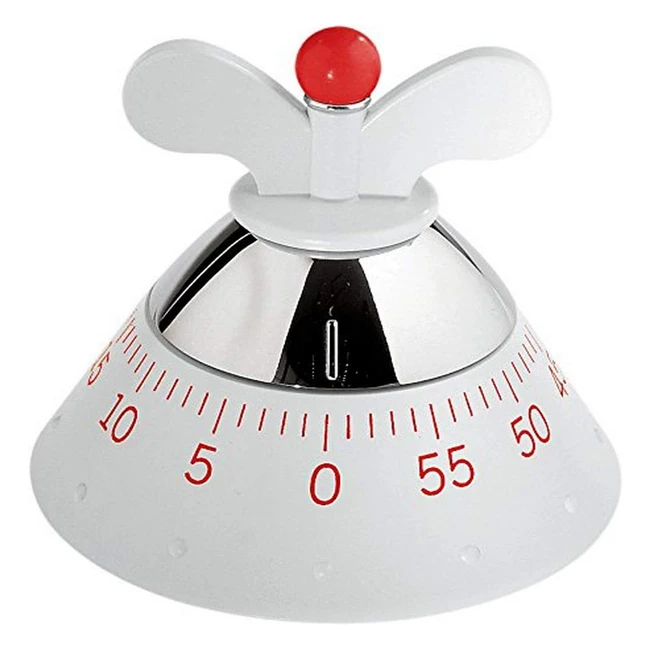 Timer da cucina Alessi A09-W, resina termoplastica bianca, fino a 60 minuti