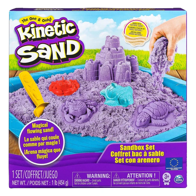 Arena Mgica Kinetic Sand - Set con Arenero y 4 Accesorios - Modelo Aleatorio