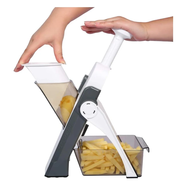 Once for All Mandoline Vegetable Slicer - Adjustable Thicknesses - Safer and Easy to Use - Perfect for Potatoes, Carrots, Tomatoes, Cucumbers