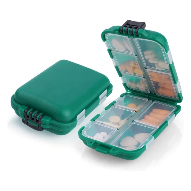 Pilulier Portable AOOWU - 7 jours 10 compartiments pratique et durable