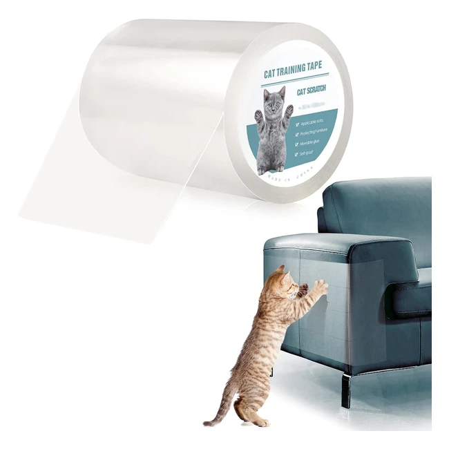 Protector de Muebles para Gatos 15x1000 cm - Nano Cinta Adhesiva Anti Araazos 