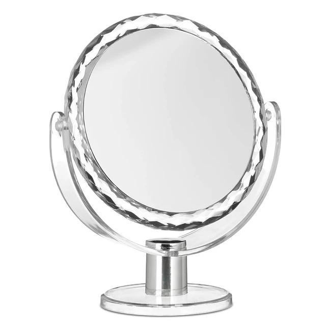 Espejo de Maquillaje Redondo Aumento 10x19x23 cm - Relaxdays
