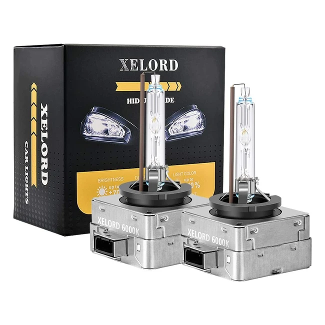 Ampoule Xenon D1S 6000K - Remplacer Kit - Haute Luminosité
