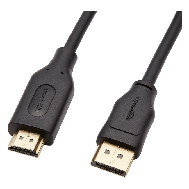 AmazonBasics DisplayPort zu HDMI Kabel 18m, Übertragung von Audio- und Videosignalen