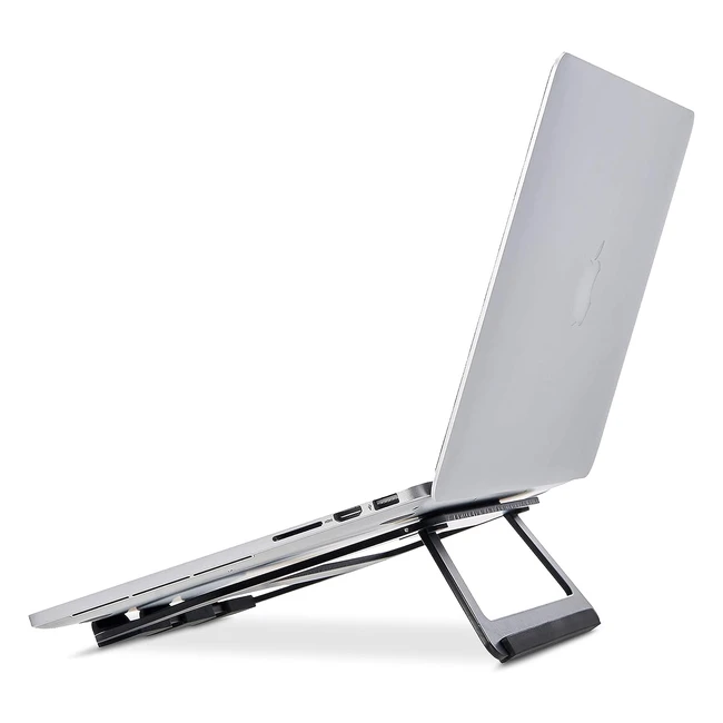 Amazon Basics Faltbarer Aluminium-Laptopständer für Laptops bis zu 15 Zoll - Schwarz