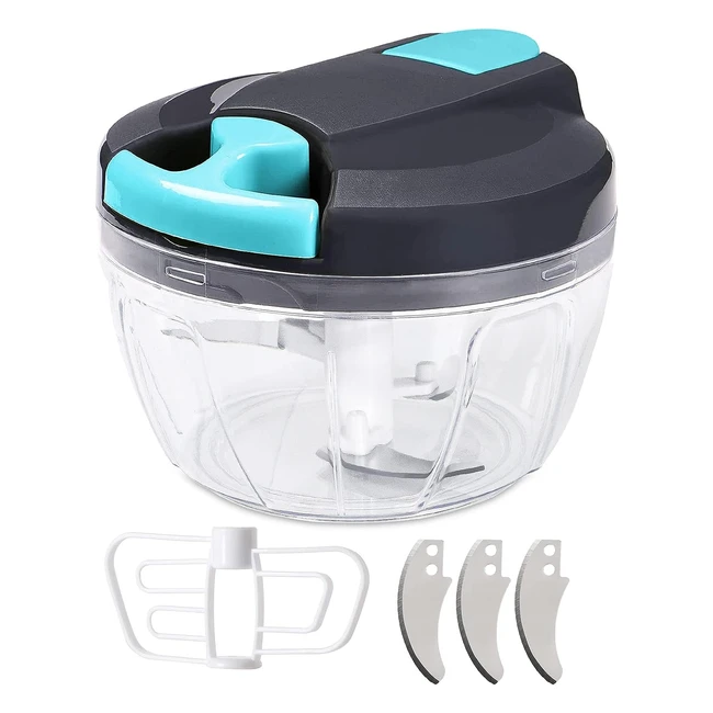 Mini Hachoir Manuel 520 ml - Coupe Oignon Sans BPA - Rapide et Facile  Utilise
