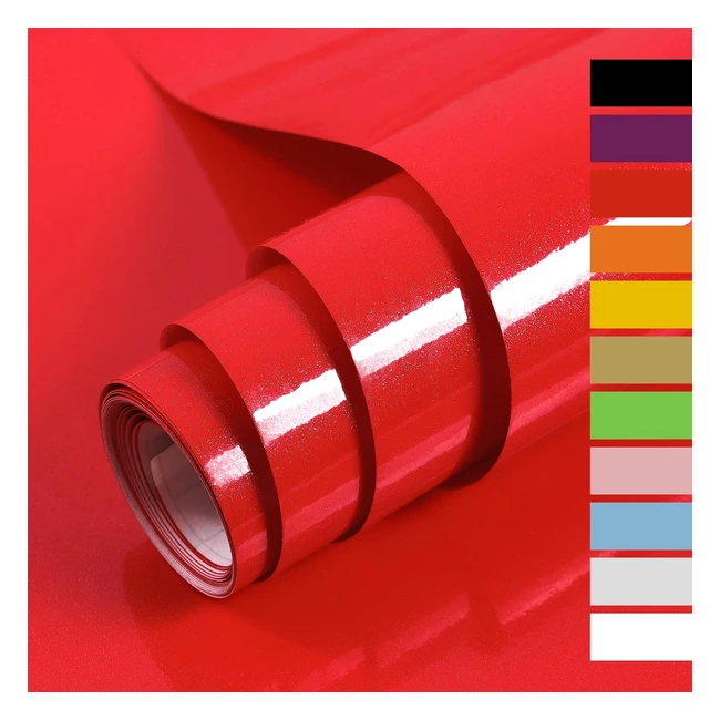 Film adhésif pour meuble rouge paillettes Hode - 40cmx3m - Décoratif papier peint