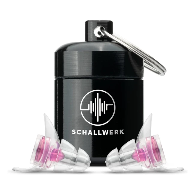 Bouchons d'oreille Schallwerk pour femmes - Réduit le bruit et préserve la qualité du son - Idéal pour la musique, les festivals, le travail et les études