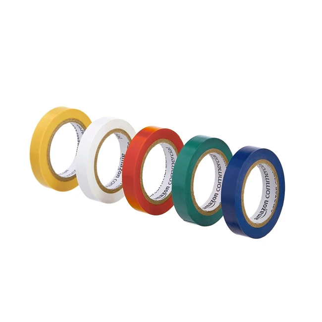 AmazonCommercial Pack 10 Isolierband Multicolor 12 x 608m