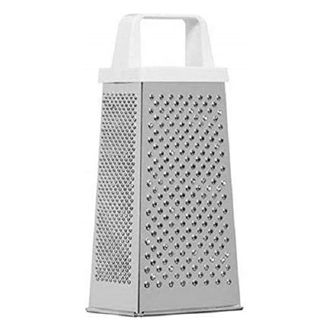 KitchenCraft KC926W 4-Sided Cheese Grater - Stainless Steel - 21cm - Silver
