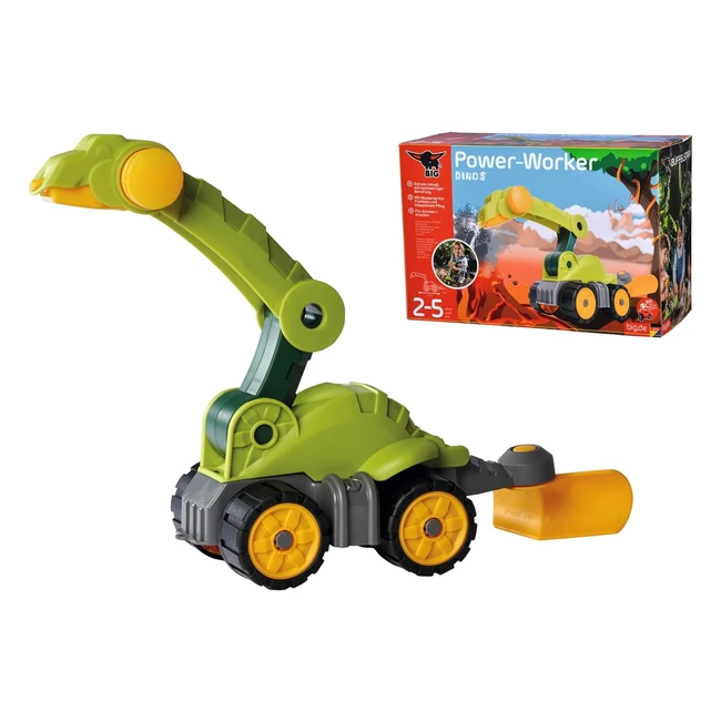 Groer Dinosaurier-Bagger Diplodocus von Powerworker Mini Dinos Spielzeugfahrze