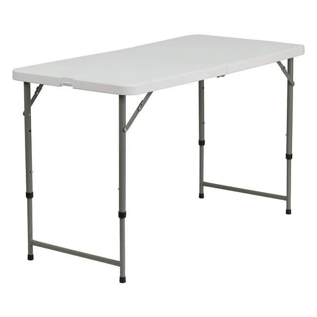 Flash Furniture 24x48 Plastic Fold Table Steel Granite White - Portable  Waterp