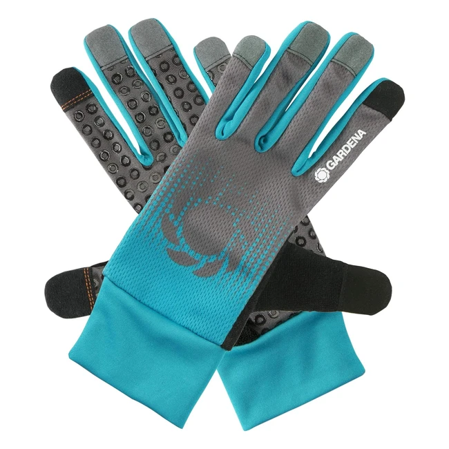 Gardena Garden and Maintenance Glove 9L - Secure Grip, Breathable Mesh, Mobile Touch - 1150820