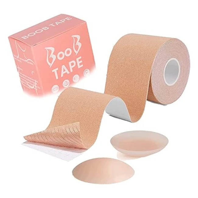 Wroly Boob Tape - Self-Adhesive Strapless Boobtapes for Large Breasts - Referenc