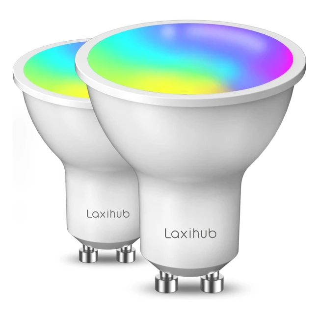 Lámpara Inteligente Gu10 LED Regulable - Cambio de Color RGB - Compatible con Alexa y Google - 2pc