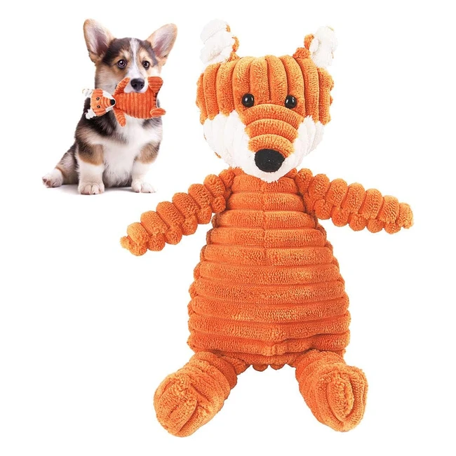 Soft Dog Toys for Small Dogs - Fox Plush Puppy Toy - Reduce Boredom  Anxiety