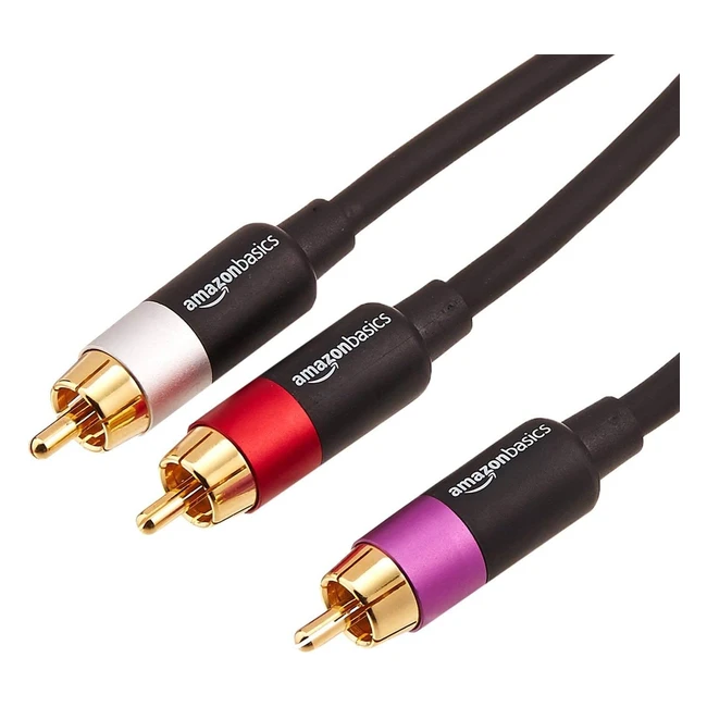Amazon Basics 1Male to 2Male RCA Audio Cable - 24m | Enhances Audio Connections