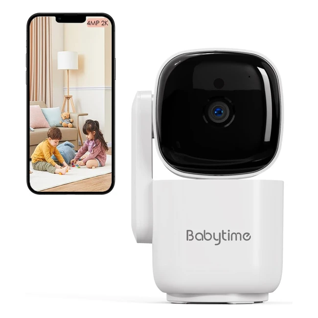 Caméra surveillance wifi intérieure 360° Babytime 2K, vision nocturne, détection de personne, audio bidirectionnel
